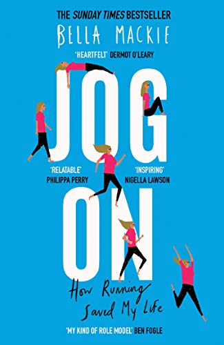 Book cover: “Jog On” with illustrated runners and blue background.