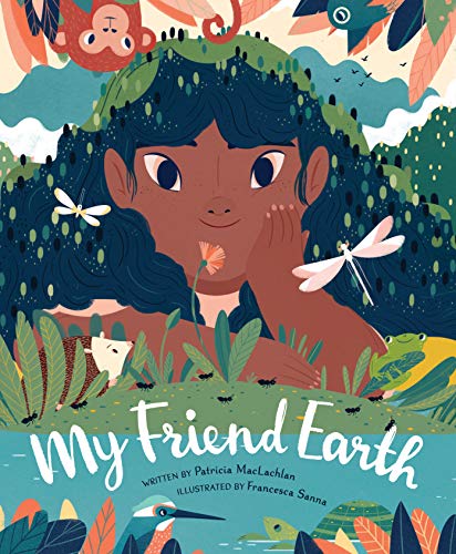 Book cover depicting a girl surrounded by plants and animals.