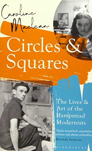 Book cover with portraits and abstract shapes, titled “Circles & Squares.”