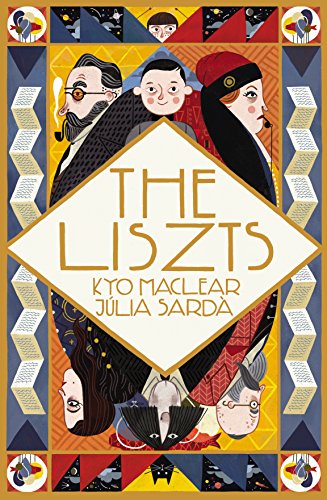 Book cover: "The Liszts" with illustrated portraits of a family.