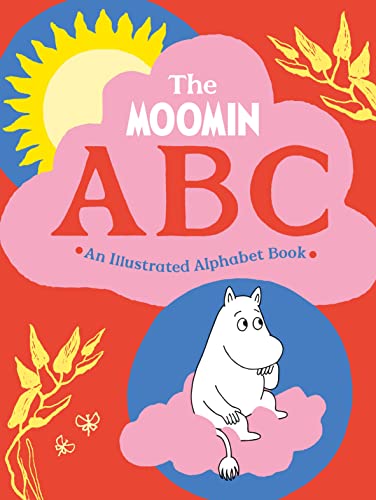“The Moomin ABC” book cover with Little Moomin on a cloud.