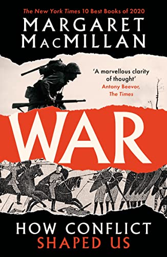 Book cover showing a soldier and historical battle scene with the title WAR.