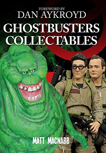 Book cover featuring Slimer, and Ghostbusters figures with proton packs.