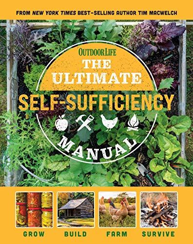 Book cover featuring a raised garden bed with vegetables and homesteading icons.
