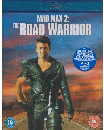 Blu-ray cover art for Mad Max 2: The Road Warrior featuring Mel Gibson.