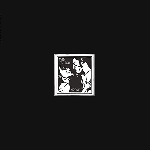 Black and white square cover art showing two figures facing each other on black background.