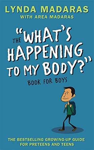 Book cover titled What's Happening to My Body? for Boys with a cartoon boy illustration.