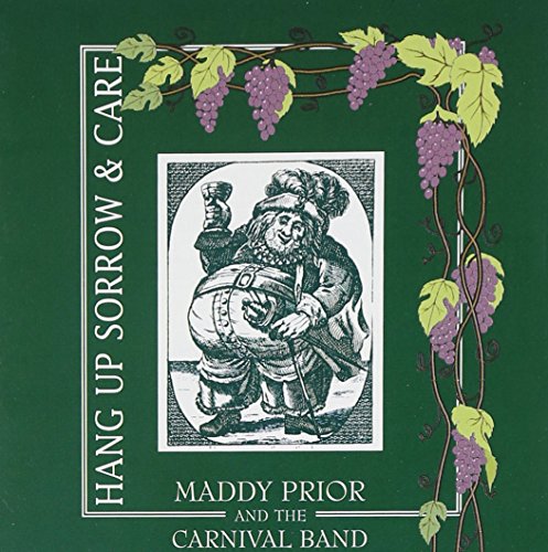 CD cover: vintage illustration of a man with a drum, grapes, green background.