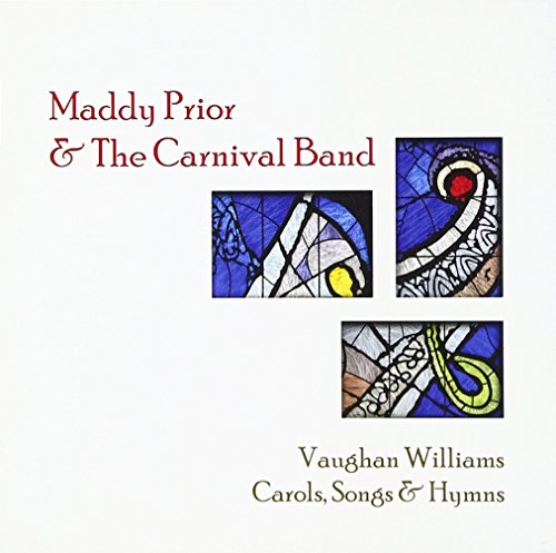 "Album cover with stained-glass art and red and brown text on white background."