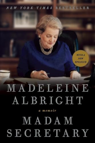 Book cover featuring Madeleine Albright, a portrait of the former Secretary of State.