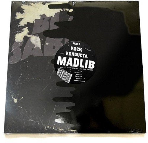Black vinyl record cover for Madlib’s “Rock Konducta Pt 2” with white text.