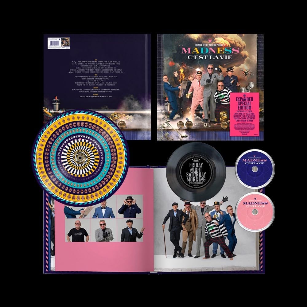 CD cover for Madness’ “C¿est La Vie” featuring a band portrait.