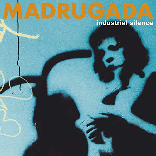 Album cover with blue background, orange text, and a dark stencil of a person.