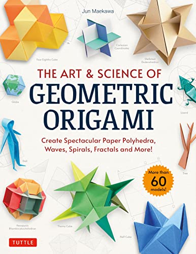 Book cover featuring colorful geometric origami models and instructional diagrams.