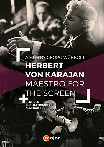 DVD cover for "Maestro For The Screen" featuring conductor Herbert von Karajan.