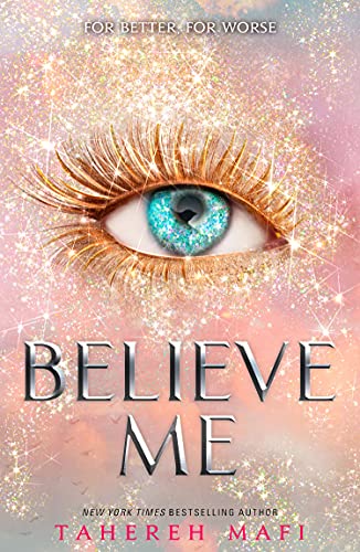 Book cover featuring a close-up of a turquoise eye with golden lashes.