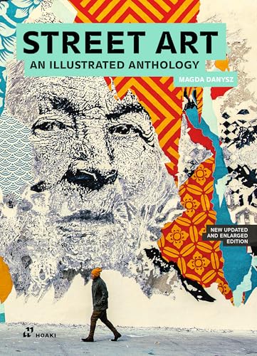 Book cover featuring layered street art and a walking figure.