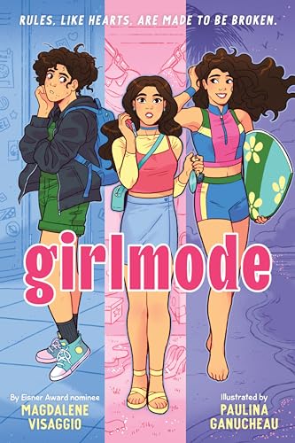 Book cover: three young women in colorful outfits, title "girlmode".