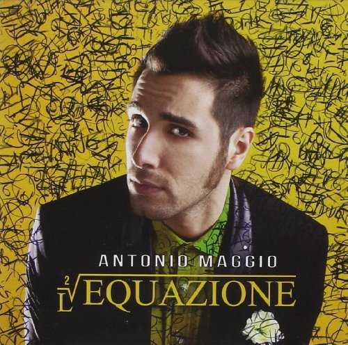 Man in suit against yellow background with scribbles, text reads Antonio Maggio L'Equazione.