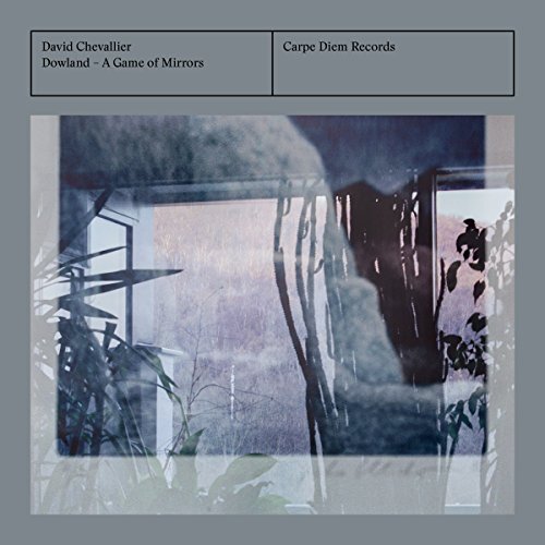 "CD cover with abstract, layered image of a room and plants, grey background."