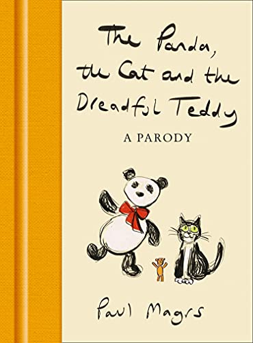 Book cover with panda, cat, and small teddy bear illustrations.