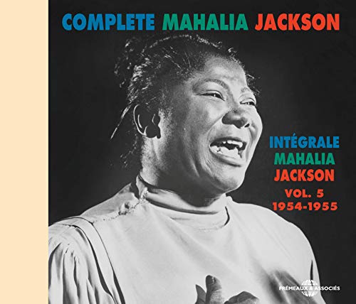 Mahalia Jackson album cover, black and white portrait, 1954-1955 recordings.