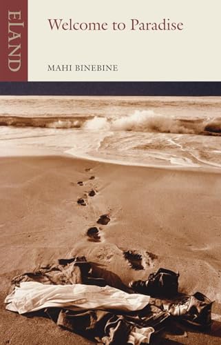 Book cover with beach scene, footprints, and discarded clothing.