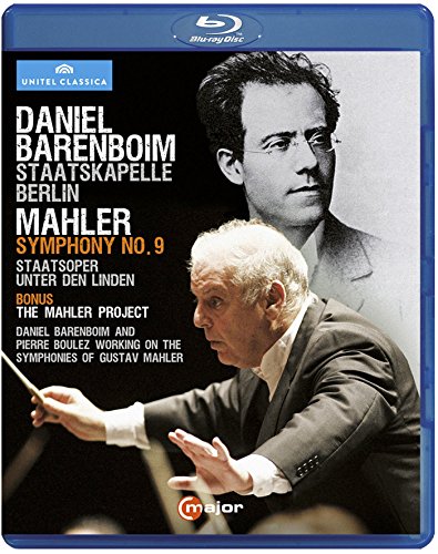 Blu-ray case with conductor Daniel Barenboim and Gustav Mahler's portrait on the cover.