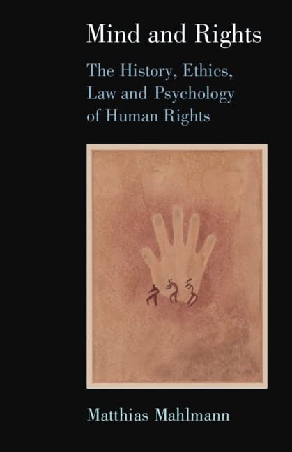 Book cover: "Mind and Rights" with a handprint and abstract figures.