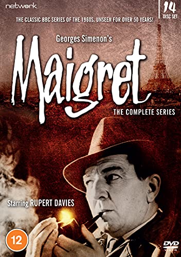 DVD cover for “Maigret” series featuring Rupert Davies as the detective.