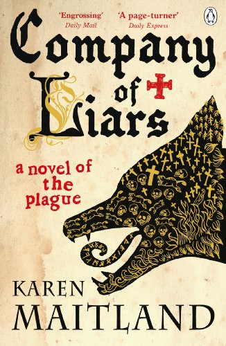 Book cover: "Company of Liars" with a wolf illustration and skulls.