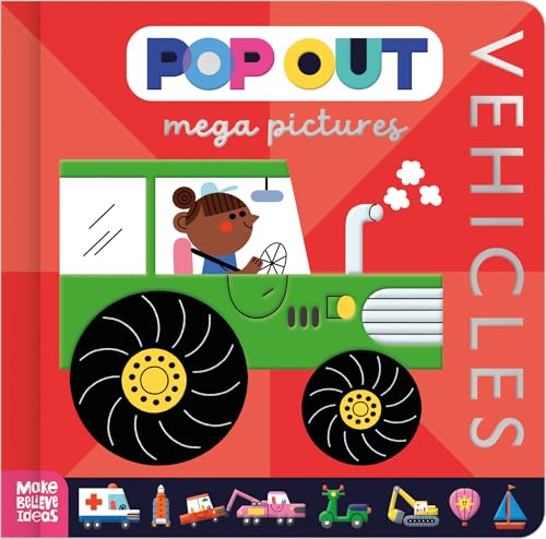 Red book cover featuring a green tractor with a driver and large wheels.