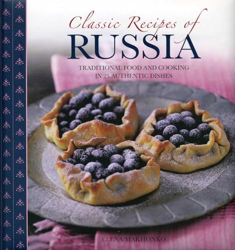 Cookbook with traditional Russian dishes, colorful images, and likely a ornate or vintage cover design.