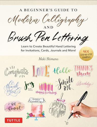 Book cover featuring colorful hand-lettered words and a hand holding a pen.