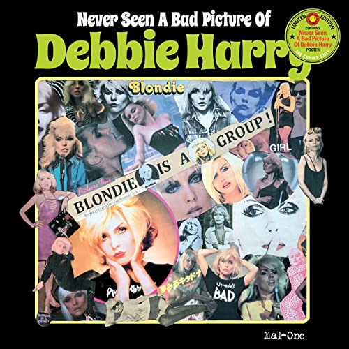Collage of Debbie Harry, Blondie album cover, limited edition vinyl record.