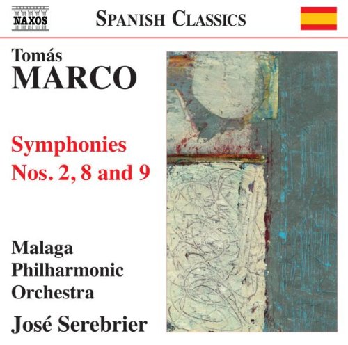 "CD cover with abstract painting and text listing symphonies and orchestra."