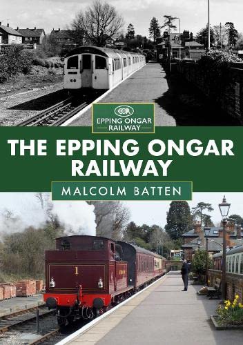 Book cover featuring a black and white train above a maroon steam locomotive.