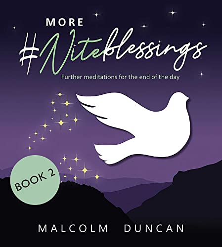 Book cover with white dove, purple background, and text “More #Niteblessings.”