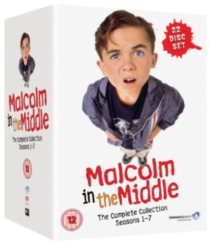 Malcolm in the Middle complete collection DVD box set with a portrait of Malcolm.