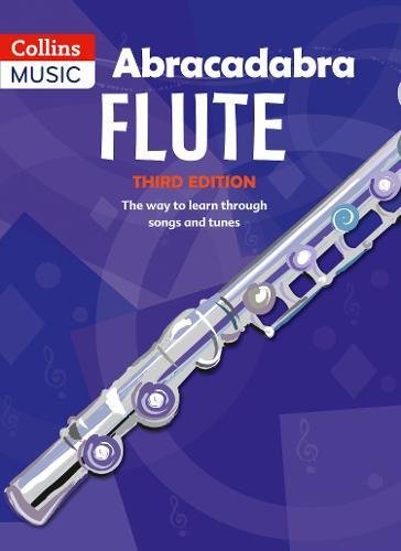 Abracadabra Flute pupil's book cover with a silver flute illustration.