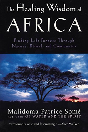 Book cover with a silhouetted tree against a vibrant sunset sky.