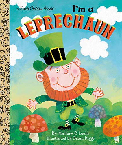 Cover of "I'm a Leprechaun" Little Golden Book, featuring a smiling leprechaun.