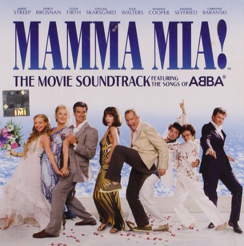 “Mamma Mia!” movie soundtrack CD cover featuring the film’s cast.