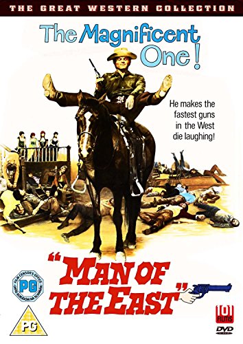 DVD cover for “Man of the East” featuring a cowboy on horseback.