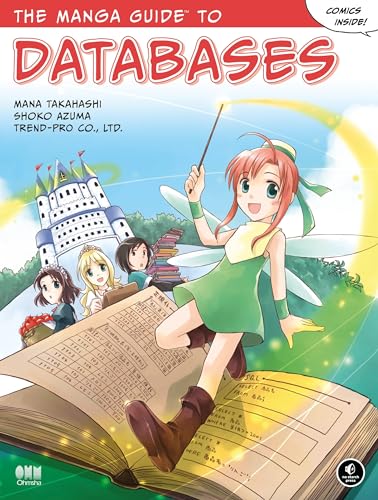 Book cover: "The Manga Guide To Databases" with anime-style characters.