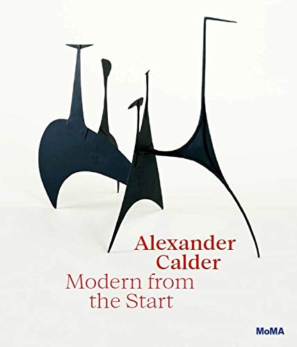 Book cover featuring a black Calder sculpture and red text.
