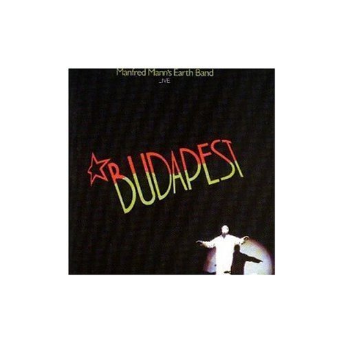 Manfred Mann's Earth Band "Live in Budapest" album cover with a performer.