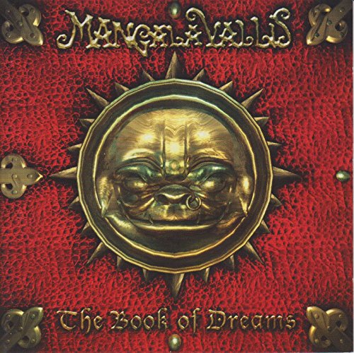 Red textured cover with golden sun face and ornate details.