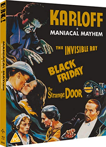 Blu-ray cover featuring Boris Karloff and scenes from classic horror films.