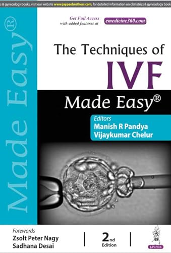 Book cover: "The Techniques of IVF Made Easy," showing microscopic cells.
